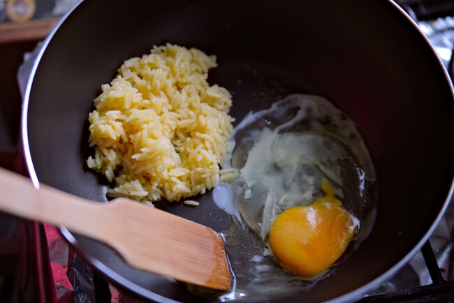 Huevo y arroz