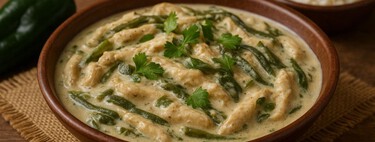 Pollo en crema con rajas poblanas: receta fácil, cremosa, económica y rendidora