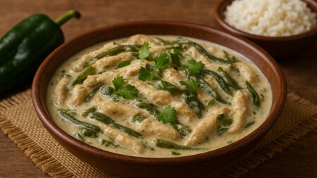 Pollo en crema con rajas poblanas: receta fácil, cremosa, económica y rendidora