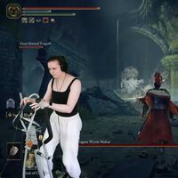 Por si no se suda ya bastante jugando a Elden Ring, esta youtuber lo convirtió en un deporte creando su propio mando-elíptica