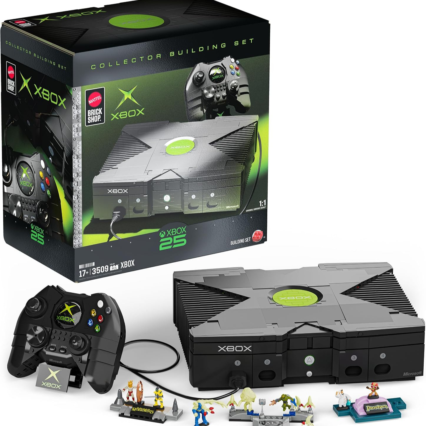 Mattel Brick Shop Microsoft Orginal Xbox Collector Building Toy Kit 