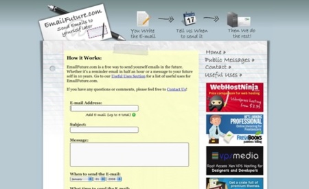 Emailfuture.com, prográmate el envío de un e-mail en el futuro