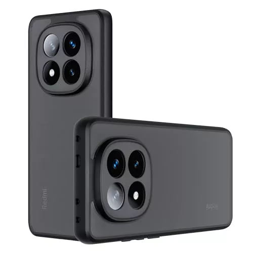 Lemxiee Funda para Xiaomi Redmi Note 14 Pro 5G & Poco X7 5G Cover,Antihuellas/Antivibración/Antideslizante Funda de Silicona Flexible + Acrílico translúcido Esmerilado para Redmi Note 14 Pro 5G Case