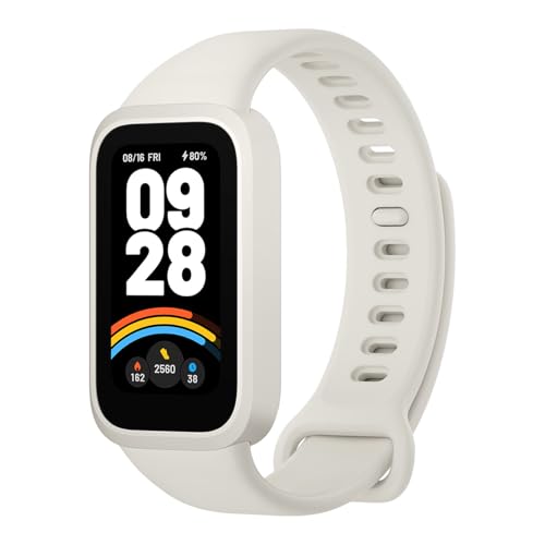 XIAOMI Smart Band 9 Active - Pulsera de Actividad, autonomía de hasta 18 días, Pantalla TFT de 1,47" con tasa de refresco de 60 Hz, 5ATM, App Mi Fitness, Blanco (Versión ES)