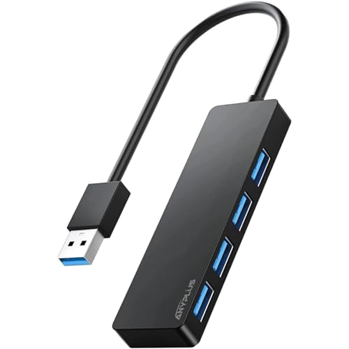 ANYPLUS USB Hub, 4 Puertos-Multicargador USB 3.0 Adaptador