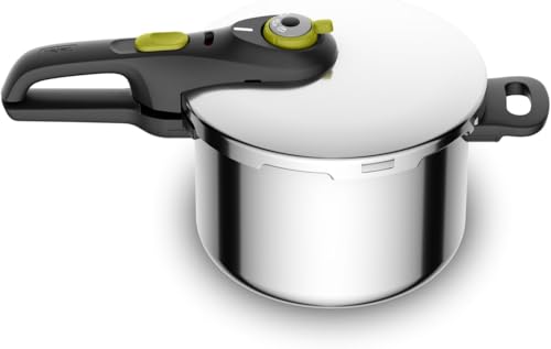 Tefal Secure 5 Neo - Olla a presión de 6L, Ahorro energético hasta 50%, cocción a presión, 2 programas, sistema seguridad 5 puntos, apto todas cocinas, apto lavavajillas