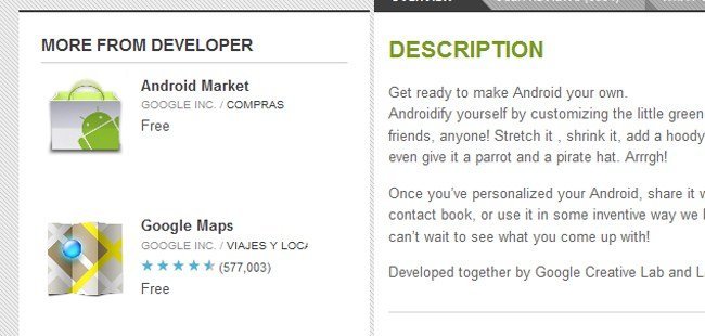 Fallo de Google sobre el Android Market