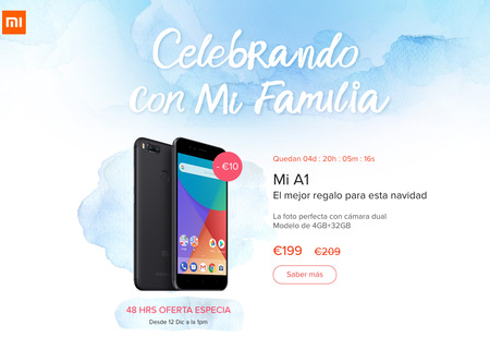 Xiaomi Mi A1 Android One por sólo 199 euros en la web oficial por tiempo limitado