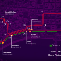 Regresa el GP de Europa con el circuito callejero de Bakú, así será su trazado