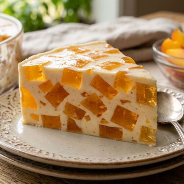 Cómo hacer gelatina de mosaico de durazno con solo 3 ingredientes: queda cremosa y llena de sabor