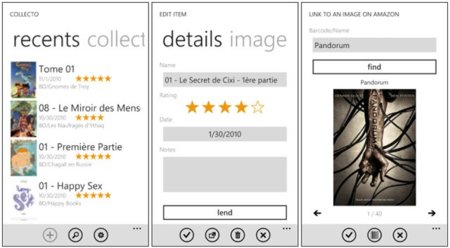 Collecto para Windows Phone 7, organiza tus colecciones
