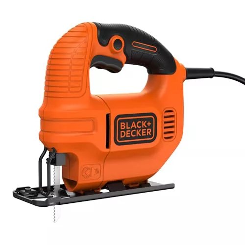 BLACK+DECKER Sierra de calar 400W, 3000 rpm, corte a bisel 0-45°