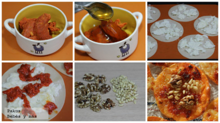 Pizzetas Sobrasada Y Frutos Secos Con Miel