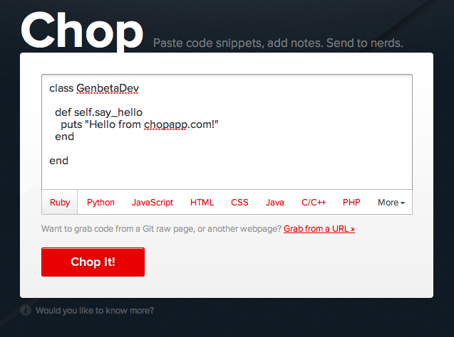 Chop share