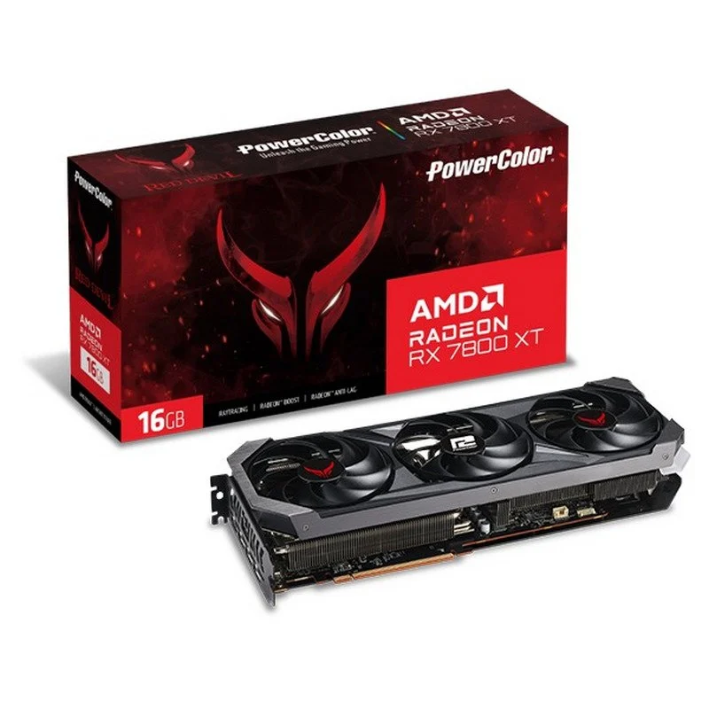 PowerColor AMD Radeon RX 7800 XT Red Devil OC 16GB GDDR6 - Tarjeta Gráfica

