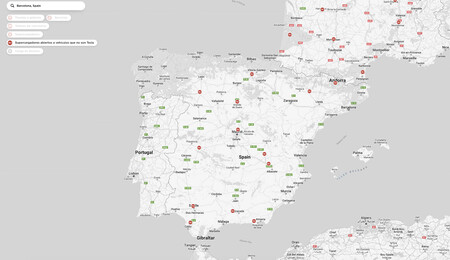 Mapa Supercargadores Tesla abiertos a todos
