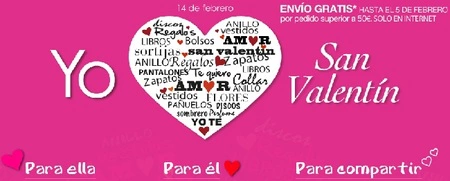 Gastos de envío gratis hasta el 5 de febrero para regalos de San Valentín en 'El Corte Inglés'