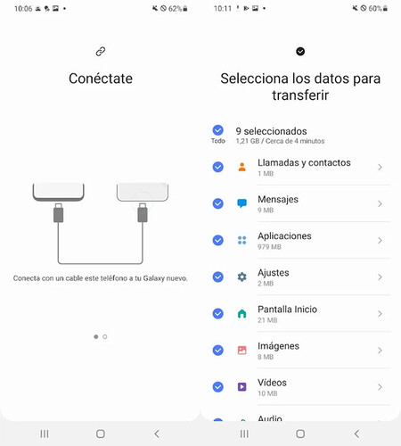 7 formas de pasar datos de un móvil Android a otro