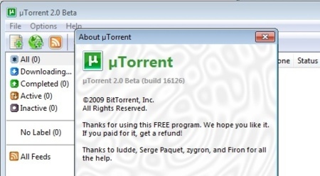 µTorrent 2.0 beta