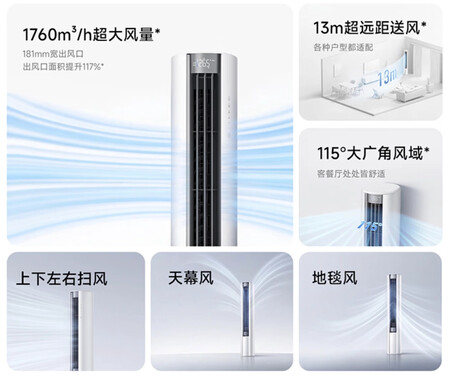 Xiaomi Mijia Air Conditioner Super Energy Saving Pro Soft Breeze Edition Vertical 3hp 4