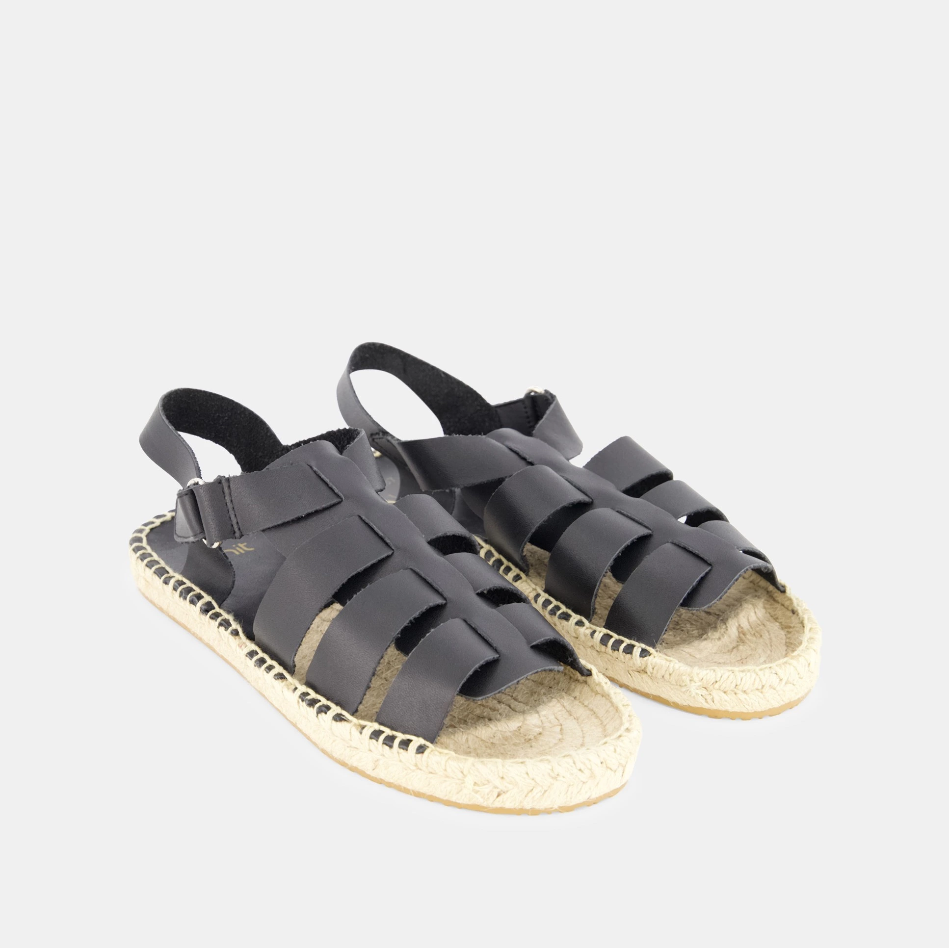 Sandalias yute de piel para mujer 