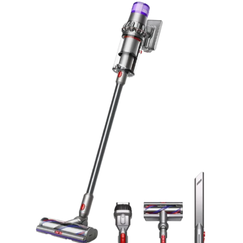 Aspirador escoba - Dyson v15 Detect, 240 W, Aut 60 min, Ajuste de potencia, 3 Modos, Sensor Suciedad, Negro
