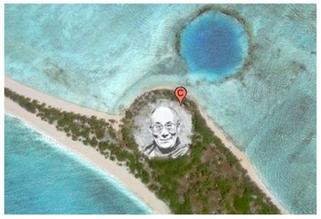 Transformando material radiactivo en un cuadro visible desde Google Earth