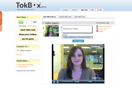 TokBox, videoconferencias y videocorreos vía web