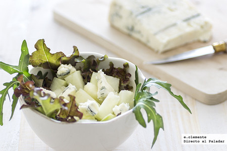 Ensalada fresca de melón y queso gorgonzola. Receta
