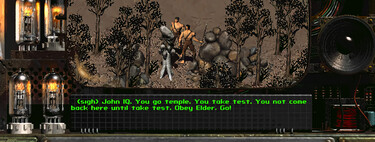 Con 1 a 4 puntos de inteligencia, los Fallout clásicos cambiaban tus diálogos y los de los NPC para que fueras como un cavernícola