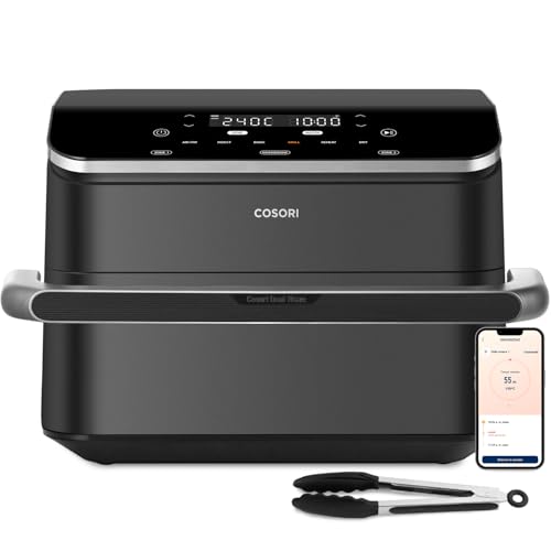 Cosori Freidora de Aire Dual Blaze TwinFry 10 Litro-True Metal-Doble Resistencia 2800 W (35–240 °C)-Divisor para Zonas de la Gran Doble Cesta-6 Funciones-Smart WiFi-Máx 10 Personas-Limpiable
