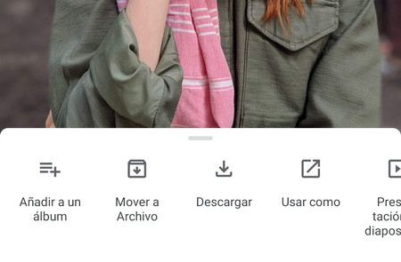 Google Fotos para Android renueva su menú de opciones integrándose en el panel deslizante de información