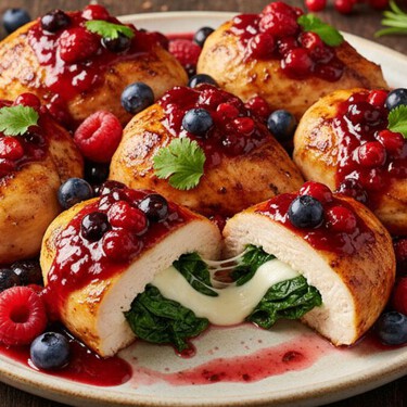Pechugas rellenas en salsa de frutos rojos con chipotle: la receta más rendidora para la temporada navideña