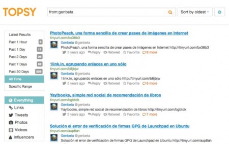 Topsy abre la manguera: ya puedes bucear en siete años de tweets