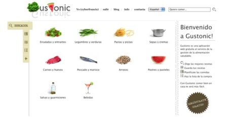 Gustonic, conoce, comparte y gestiona las recetas