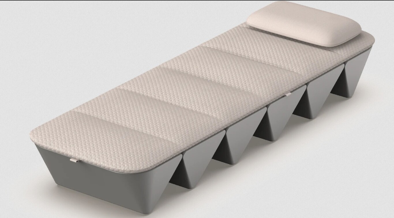 Esta es Soundbed, una cama portátil con sistema de sonido por vibración