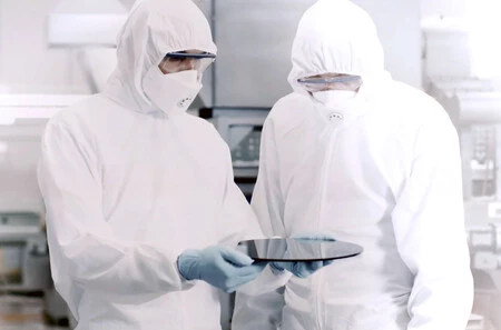 Comprobación de las obleas de silicio