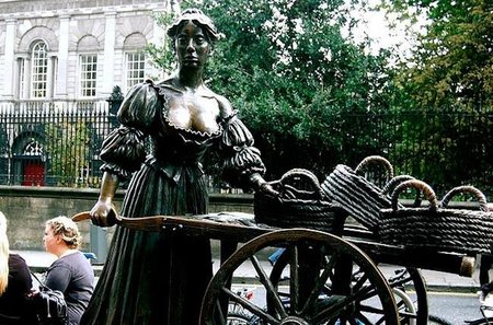 La estatua de Molly Malone en Dublín