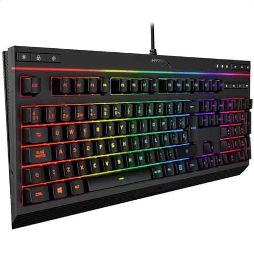 HyperX Teclado Gaming Alloy Core RGB, de Membrana, con Cable, retroiluminación LED RGB