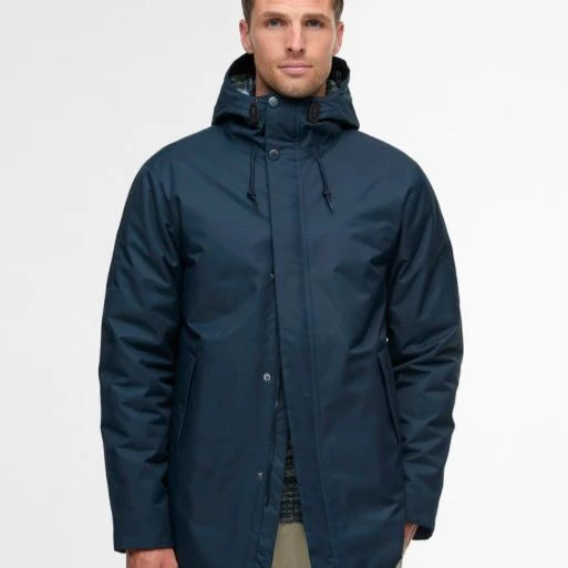 Chaqueta Barbour Mac de hombre lisa impermeable con capucha 

