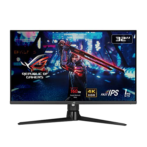 Asus ROG Strix XG32UQ - Monitor Gaming de 32 Pulgadas, 4K UHD, Fast IPS, 160 Hz OC, 1 ms GTG, NVIDIA G-Sync, FreeSync Premium Pro, Variable Overdrive, Display HDR 600, DCI-P3