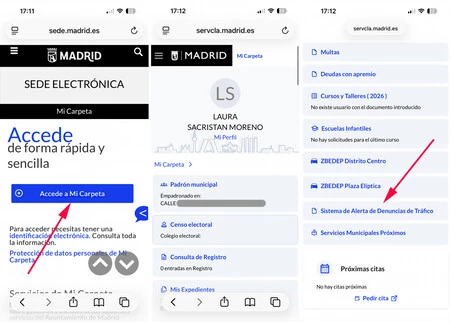 Sistema Alerta Denuncias Trafico Madrid