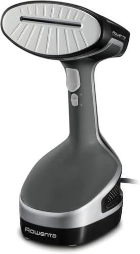 Rowenta Access Steam+ DR8150 - Cepillo de vapor, plancha vertical 1600 W, depósito 190 ml, elimina arrugas, olores y desinfecta, accesorio prendas delicadas, cable 3 m, Gris / Negro
