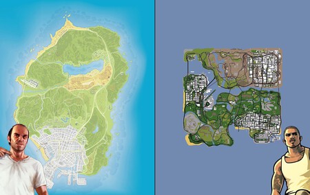 Gta San Andreas Mapa Comparacion Gta V