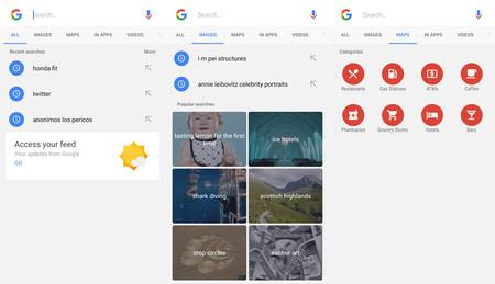 Google Search renueva su interfaz y añade búsquedas recientes por categorías