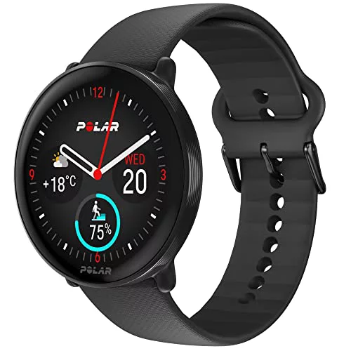 Polar Ignite 3 Reloj Inteligente de Actividad con GPS, Análisis del sueño, Pantalla AMOLED, Registro 24/7, Frecuencia cardíaca, Entrenamiento Personalizado e Indicaciones por Voz, Night Black