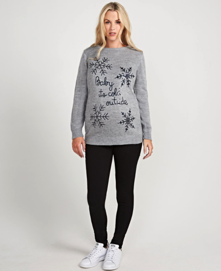 Jersey Con Copos De Nieve Premama