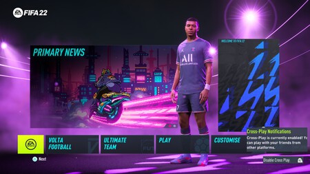 FIFA 22 contará próximamente con una prueba que habilitará la función cross-play en ciertas plataformas