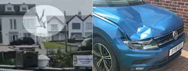 Un piloto estampa su Yamaha R1 en una road race, vuela siete metros, aterriza sobre un SUV y... ¡se va andando! 