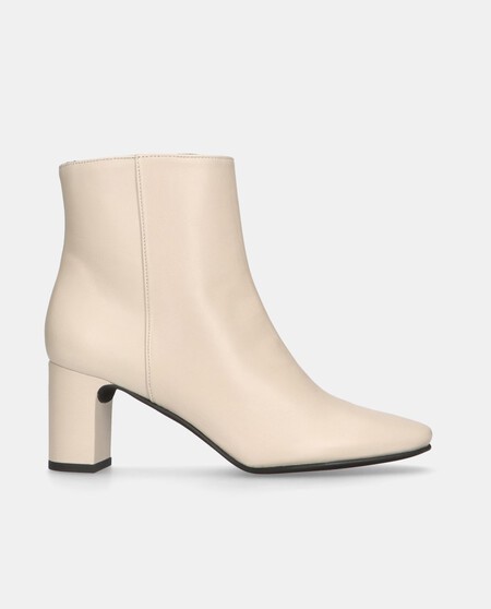 Botines Botas Blancas Piel Bonitas Elegantes Buenas